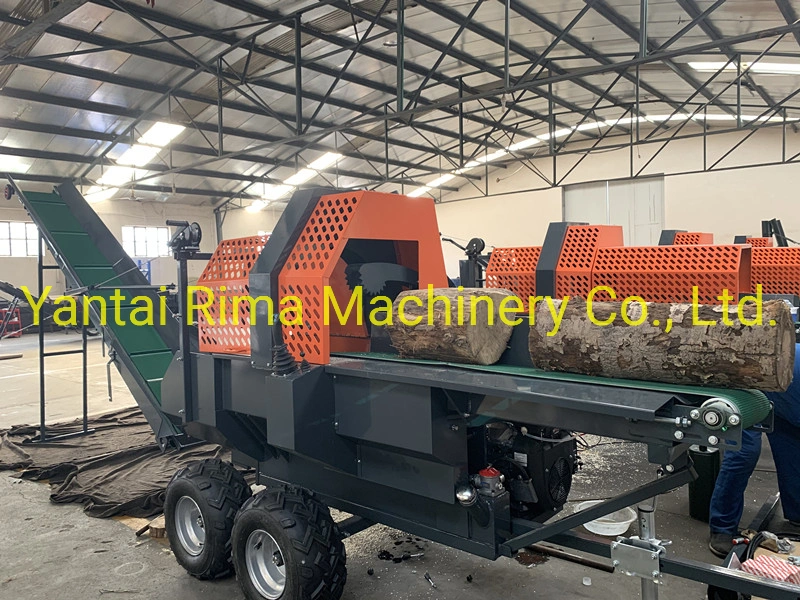 30ton Heavy Duty Horizontal/ Gasoline/ Tractor Log Wood Splitter with Automatic Chain Saw Cutting Machine